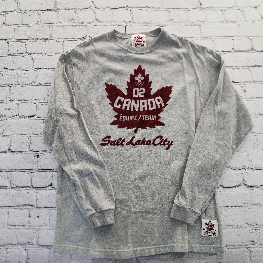 Roots Canada 2002 Salt Lake City Olympics Equipe/Team Fleece Long Sleeve Medium